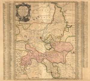 Calenberge auf der Grenze der Grafschaft Gommern, Geographische Charte des Herzogthums Magdeburg und Halle nebst ethlichen angränzende Orthen und Fürstenthume, um 1680, Ausschnitt (St.A. Rep. KS II 33)